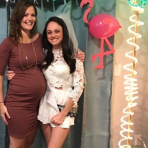 White lace top romper